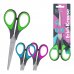 ErichKrause EasyCut+ Tijeras de 17cm - Mangos de Plastico y Goma Antideslizante - Afilado Doble - Acero Inoxidable - Colores Surtidos