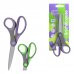 ErichKrause Comfort Tijeras de 15cm - Mangos de Plastico y Goma Antideslizante - Afilado Doble - Acero Inoxidable - Ergonomicas - Colores Surtidos