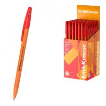 ErichKrause R-301 Stick Orange Boligrafo con Capuchon - Punta de 0.7mm - Cuerpo Opaco Naranja - Trazo 0.35mm - Color Rojo (50 uds)