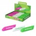 ErichKrause ErgoLine Prism Expositor con 36 Gomas de Borrar - Caucho Termoplastico - Hipoalergenico - No Deja Residuos - Libre de PVC - Colores Surtidos
