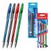 ErichKrause R-301 Gel Stick Original Pack de 4 Boligrafos con Capuchon - Punta de 0.5mm - Trazo 0.4mm - Tinta de Gel - Resistente al Agua - Secado Rapido - Tapa Ventilada - Colores Surtidos