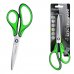 ErichKrause Megapolis Ergo Tijeras de 20cm - Mangos de Plastico y Goma Antideslizante - Acero Inoxidable - Ergonomicas - Color Verde