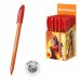 ErichKrause U-108 Stick Orange Boligrafo con Capuchon - Punta de 0.7mm - Cuerpo Opaco Naranja - Trazo 0.26mm - Tinta de Baja Viscosidad - Tapa Ventilada - Color Rojo (50 uds)