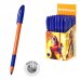 ErichKrause U-109 Stick and Grip Orange Boligrafo con Capuchon - Punta de 0.7mm - Cuerpo Opaco Naranja - Trazo 0.26mm - Zona de Agarre de Goma - Tinta de Baja Viscosidad - Tapa Ventilada - Color Azul (50 uds)