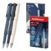 ErichKrause Severe Stick Classic Boligrafo con Capuchon - Modelos Surtidos - Trazo 0.28mm - Color Azul (12 uds)