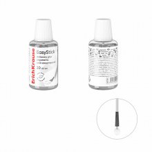 ErichKrause EasyStick Pegamento con Pincel - 20ml - No Toxico - sin Disolventes - Multisuperficie - Color Transparente (10 uds)
