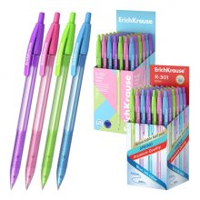 ErichKrause R-301 Matic Spring Boligrafo Retractil - Modelos Surtidos - Trazo 0.35mm - Color Azul (50 uds)