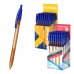 ErichKrause R-301 Matic Amber Boligrafo Retractil - Punta de 0.7mm - Trazo 0.35mm - Color Azul (50 uds)
