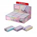 ErichKrause Pastel Lines Expositor con 36 Gomas de Borrar - Caucho Termoplastico - No Deja Residuos - No Rasga el Papel - Libre de PVC - Colores Surtidos