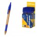 ErichKrause R-301 Matic and Grip Amber Boligrafo Retractil - Punta de 0.7mm - Trazo 0.35mm - Zona de Agarre de Goma - Color Azul (50 uds)