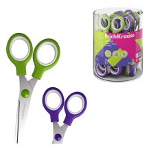 ErichKrause Junior Tijeras de 13cm - Puntas Redondeadas - Mangos de Plastico Resistente a Golpes - Acero Inoxidable - Ergonomicas - Colores Surtidos