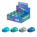 ErichKrause Charm Ice Metallic Expositor con 24 Sacapuntas con Contenedor - Plastico - Cuchilla Niquelada de Acero al Carbono - Orificio de 8mm - Colores Surtidos