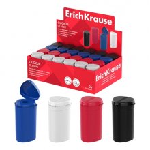 ErichKrause ClickUp Classic Expositor con 24 Sacapuntas con Contenedor - Plastico - Cuchilla Niquelada de Acero al Carbono - Orificio de 8mm - Colores Surtidos
