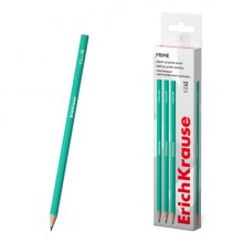 ErichKrause Prime Lapiz de Grafito - Mina HB de 2.2mm - Cuerpo Hexagonal - Plastico - Agarre Ergonomico - Color Turquesa (12 uds)