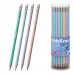 ErichKrause JOY Pastel Bloom Lapiz de Grafito con Goma de Borrar - Mina HB - Cuerpo Redondo - Plastico - Agarre Ergonomico - Colores Surtidos (42 uds)