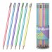ErichKrause Pastel Lapiz de Grafito con Goma de Borrar - Mina HB - Cuerpo Triangular - Agarre Ergonomico - Colores Surtidos (42 uds)