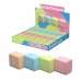 ErichKrause School Cube Expositor con 36 Gomas de Borrar - Caucho Termoplastico - No Deja Residuos - No Rasga el Papel - Libre de PVC - Colores Surtidos