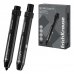 ErichKrause RP-700 Click it Rotulador Permanente - Sistema Retractil - Punta Conica - Trazo de 2.0mm - Resistente al Agua y a la Luz - Multisuperficie - Tinta a Base de Alcohol - Color Negro (12 uds)