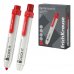 ErichKrause RW-700 Click it Rotulador para Pizarra Blanca - Sistema Retractil - Punta Conica - Trazo de 2.0mm - Tinta a Base de Alcohol - No Toxico - Facil de Borrar - Secado Rapido - Color Rojo (12 uds)
