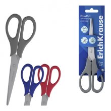 ErichKrause EasyCut Tijeras de 17cm - Mangos de Plastico Resistente a Golpes - Ergonomicas - Colores Surtidos