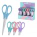 ErichKrause EasyCut Pastel Expositor con 24 Tijeras de 17cm - Mangos de Plastico Resistente a Golpes - Ergonomicas - Colores Surtidos