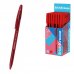 ErichKrause R-301 Stick Original Boligrafo con Capuchon - Punta de 1.0mm - Cuerpo Transparente - Trazo 0.5mm - Tinta de Secado Rapido - Tapa Ventilada - Color Rojo (50 uds)