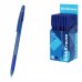 ErichKrause R-301 Stick and Grip Original Boligrafo con Capuchon - Punta de 1.0mm - Cuerpo Transparente - Trazo 0.5mm - Zona de Agarre de Goma - Tinta de Secado Rapido - Tapa Ventilada - Color Azul (50 uds)