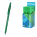 ErichKrause R-301 Stick and Grip Original Boligrafo con Capuchon - Punta de 1.0mm - Cuerpo Transparente - Trazo 0.5mm - Zona de Agarre de Goma - Tinta de Secado Rapido - Tapa Ventilada - Color Verde (50 uds)