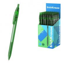 ErichKrause R-301 Matic Original Boligrafo Retractil - Punta de 1.0mm - Trazo 0.5mm - Color Verde (50 uds)