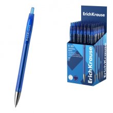 ErichKrause R-301 Original Gel Matic Boligrafo Retractil - Punta de 0.5mm - Trazo 0.4mm - Color Azul (50 uds)