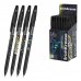ErichKrause R-301 Stick and Grip Sport DNA Boligrafo con Capuchon - Modelos Surtidos - Trazo 0.35mm - Zona de Agarre de Goma - Tinta de Secado Rapido - Tapa Ventilada - Color Azul (50 uds)