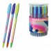 ErichKrause Neo Stick Cool Ray Boligrafo con Capuchon - Modelos Surtidos - Trazo 0.26mm - Tinta de Baja Viscosidad - Tapa Ventilada - Color Azul (60 uds)