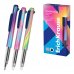 ErichKrause Colorcross Matic Cool Ray Boligrafo 3 en 1 - Punta de 0.7mm - Tinta Azul - Tinta Negra - Tinta Verde - Trazo 0.28mm - Colores Surtidos (12 uds)