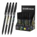 ErichKrause R-301 Stick and Grip Sport DNA Expositor con 48 Boligrafos con Capuchon - Modelos Surtidos - Trazo 0.35mm - Zona de Agarre de Goma - Tinta de Secado Rapido - Tapa Ventilada - Color Azul