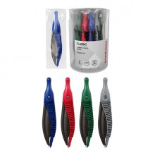 ErichKrause Classic Compas Escolar - Cuerpo de Plastico - Estuche de PVC - 122mm de Longitud - Radio Maximo de 150mm - Colores Surtidos (24 uds)