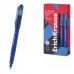 ErichKrause G-Glass Stick Original Boligrafo con Capuchon - Punta de 0.5mm - Trazo 0.4mm - Tinta de Gel - Resistente al Agua - Secado Rapido - Tapa Ventilada - Color Azul (12 uds)