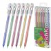 ErichKrause Paradise Stick Neon Pack de 6 Boligrafos con Capuchon - Punta de 0.6mm - Cuerpo Transparente - Trazo 0.5mm - Tinta de Secado Rapido - Tapa Ventilada - Colores Surtidos