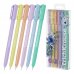 ErichKrause Paradise Stick Pastel Bloom Pack de 6 Boligrafos con Capuchon - Punta de 0.5mm - Trazo 0.4mm - Tapa Ventilada - Colores Surtidos