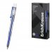 ErichKrause Crystal Stick Classic Boligrafo con Capuchon - Punta de 0.5mm - Trazo 0.4mm - Tinta de Gel - Resistente al Agua - Secado Rapido - Color Azul (12 uds)
