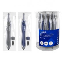 ErichKrause Neon Compas Escolar - Mina de Repuesto - Cuerpo Metalico - Estuche de PVC - 125mm de Longitud - Radio Maximo de 150mm - Colores Surtidos (24 uds)