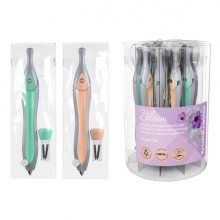 ErichKrause Pastel Bloom Compas Escolar - Mina de Repuesto - Cuerpo Metalico - Estuche de PVC - 125mm de Longitud - Radio Maximo de 150mm - Colores Surtidos (24 uds)