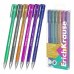 ErichKrause G-Cube Stick Glitter Pack de 6 Boligrafos con Capuchon - Punta de 1.0mm - Trazo 0.9mm - Tapa Ventilada - Colores Surtidos