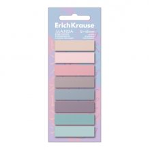 ErichKrause Manga Pack de 8 Blocs de 20 Marcadores de Pagina - Reposicionables - Plastico - 12x45mm - Colores Surtidos