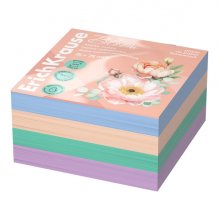 ErichKrause Pastel Bloom Bloc de 400 Notas Adhesivas Reposicionables - Papel de 75g/m2 - 75x75mm - Pegamento a Base de Agua - Colores Surtidos (6 uds)