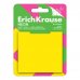 ErichKrause Neon Bloc de 50 Notas Adhesivas Reposicionables - Plastico - 75x75mm - Pegamento a Base de Agua - Color Amarillo