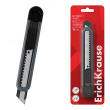 ErichKrause Butterfly Classic Cuter con Fijador Automatico - Metalico - Hoja de 18mm de Ancho - Cuerpo en Plastico - Color Gris