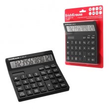 ErichKrause DC-2860-12T Classic Calculadora de Sobremesa - Pantalla LCD de 12 Digitos - Apagado Automatico - Alimentacion Solar - Presentado en Blister - Color Negro