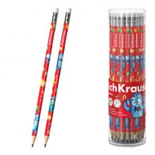 ErichKrause Jolly Friends Lapiz de Grafito con Goma de Borrar - Mina HB - Cuerpo Triangular - Colores Surtidos (42 uds)
