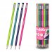 ErichKrause Panda Hugs Lapiz de Grafito con Goma de Borrar - Mina HB - Cuerpo Redondo - Agarre Ergonomico - Colores Surtidos (42 uds)