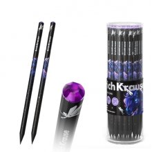 ErichKrause Black Unicorn Lapiz de Grafito - Mina HB - Cuerpo Redondo - Agarre Ergonomico - Colores Surtidos (42 uds)